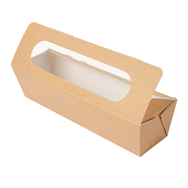 Kraft Brown Baguette Box With Window | iKrafts
