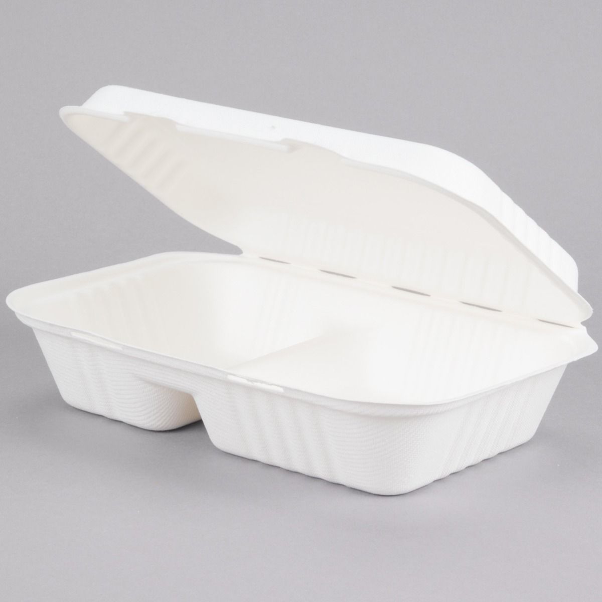 2 Compartment Biodegradable Bagasse Takeaway Boxes | iKrafts
