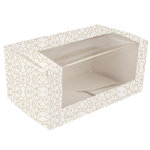50 x White 7" Long Rectangular Window Bakery Box