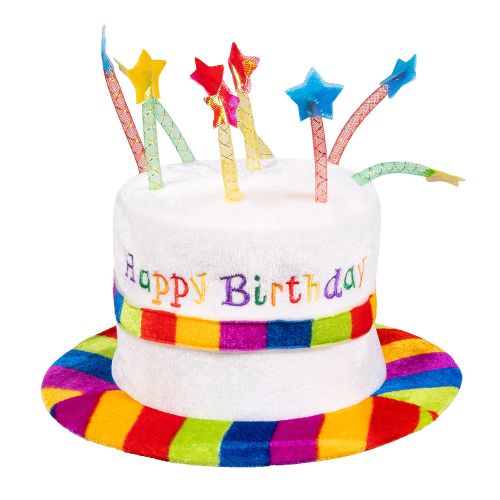 Child's Rainbow Cake Happy Birthday Hat