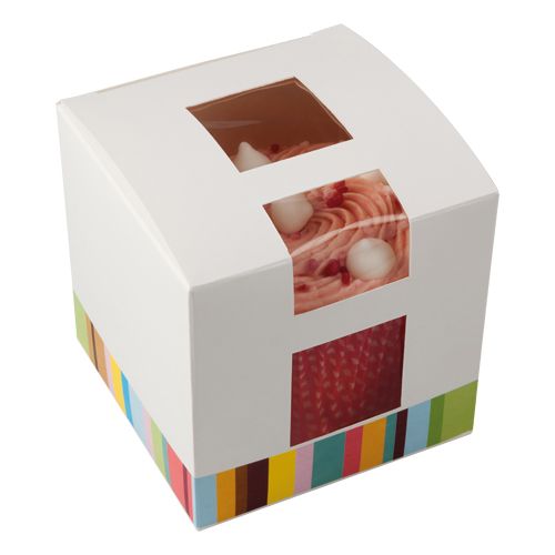 10 x Colpac Cupcake Boxes with Windows for 1 Cupcake