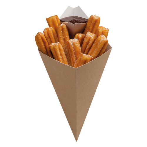Lined Kraft Paperboard Cornets with Dip Corner (Pack of 500 )