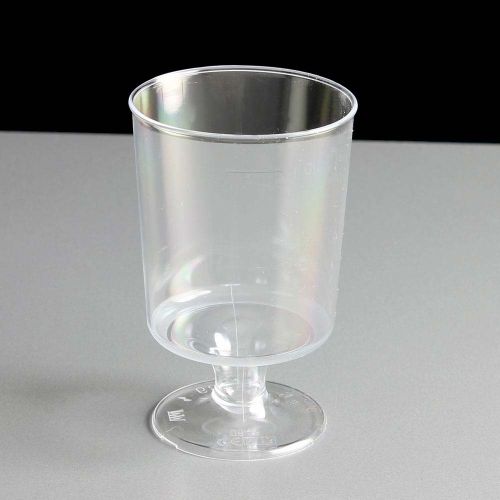 Mini Clear Plastic Stemmed Liqueur Goblets - Multiple Sizes