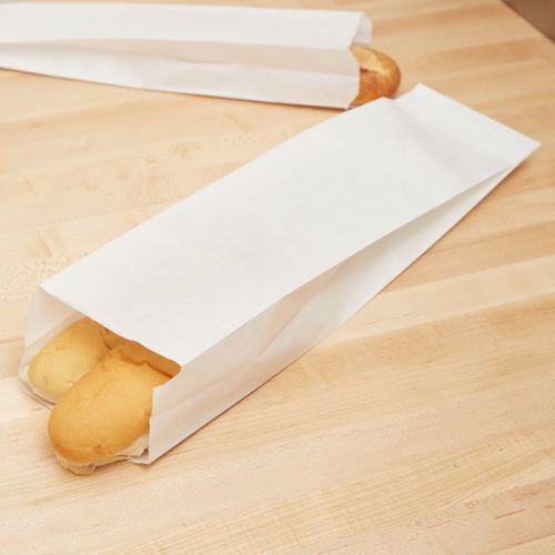 500 x Grease Resistant 4 x 6 x 14" Long Paper Bags