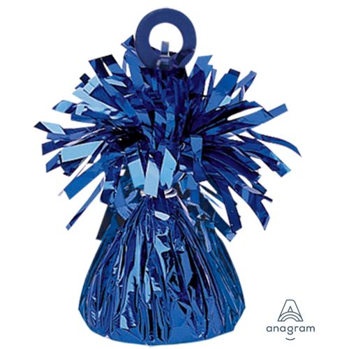 Royal Blue Metallic Foil Cone Balloon Weight