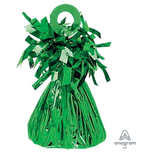 Green Metallic Foil Cone Balloon Weight