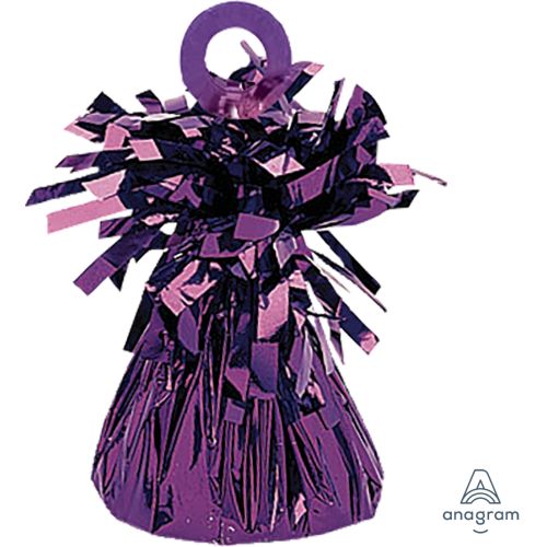 Purple Metallic Foil Cone Balloon Weight