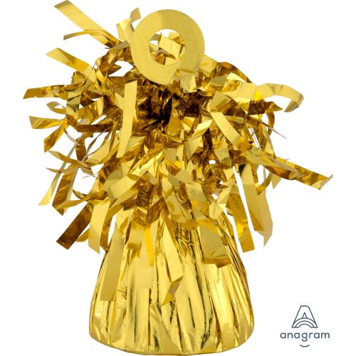 Gold Metallic Foil Cone Balloon Weight