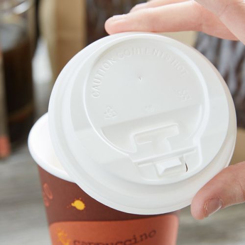 100 x  Sip Thru Lids With Lift Lock for 12oz Hot Drinks Cups