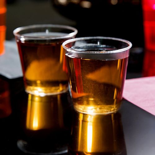 50 x 1oz Clear Plastic Shot Glasses