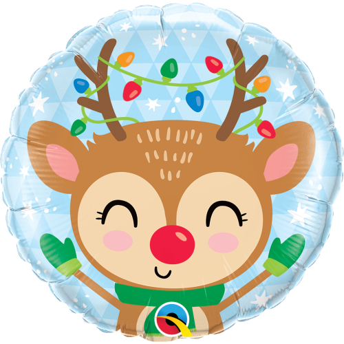 Reindeer & Lights Standard Balloon