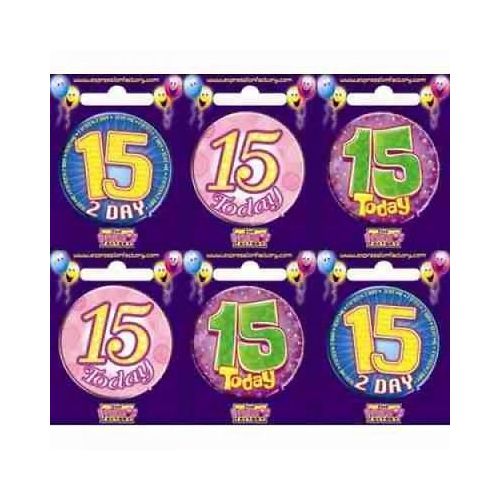 15th Birthday Badge