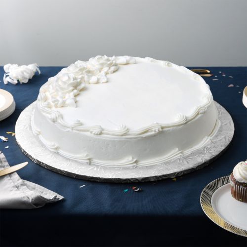 Embossed Silver Circular Cake Drum