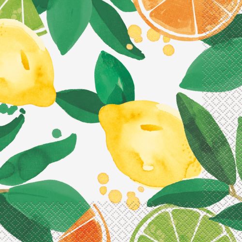 16 x Summer Citrus Napkins 