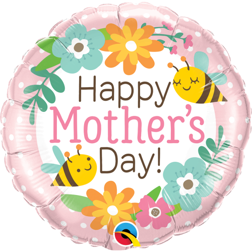 Happy Mother's Day Bees & Flowers Foil Balloon