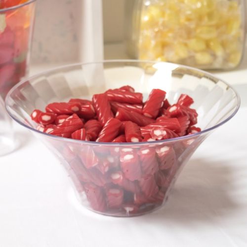 Rigid Reusable Clear Plastic Flared Bowl