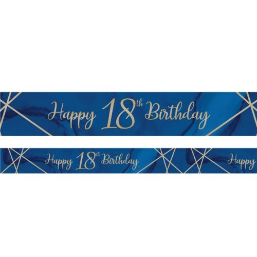 Navy And Gold Geode Milestone Age Foil Banner