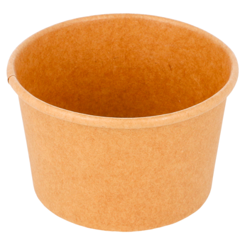 50 x Kraft Brown Paper Ice Cream Tubs - 4oz/120ml