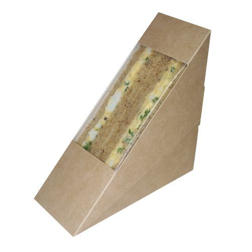 500 x Colpac Kraft Brown Standard Fill Card Sandwich Wedges