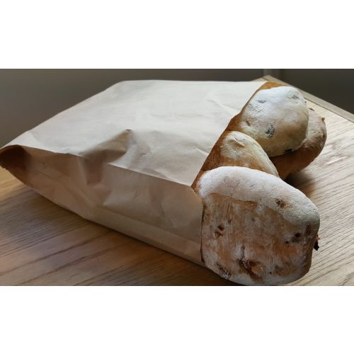 250 x Gusseted Kraft Paper Artisan Bread Bags