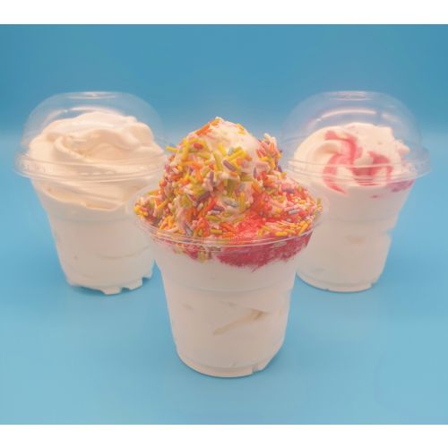 50 x 5oz Clear Compostable PLA Cups and Straw Slot Lids