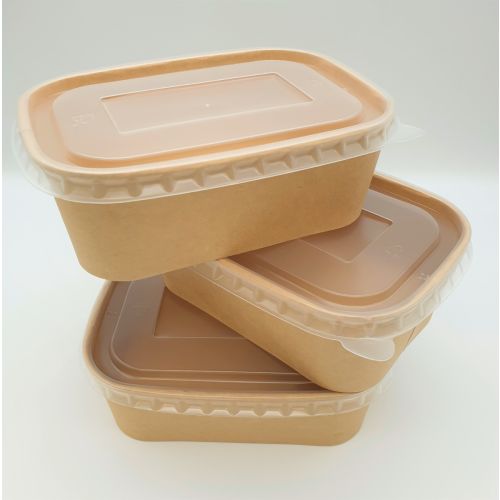 300 x Rectangular Kraft Card Food Bowls (3 Sizes Available)