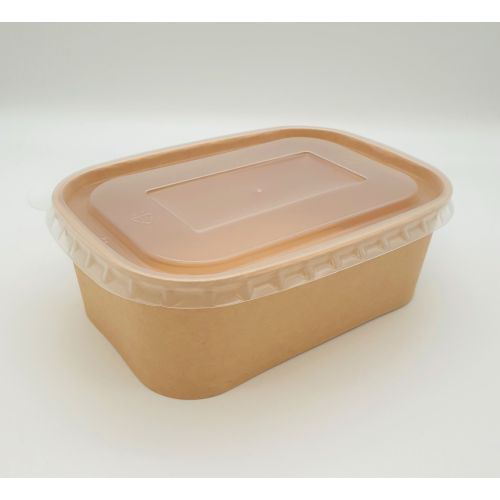 300 x PP Lid for Rectangular Kraft Card Food Bowl