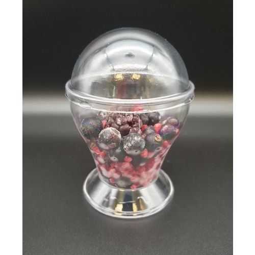 6 x 180ml Round Dessert Pot With Dome Lid