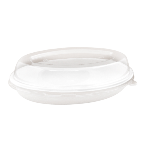 50 x Small Oval Bagasse Bowls (Lids Available) 