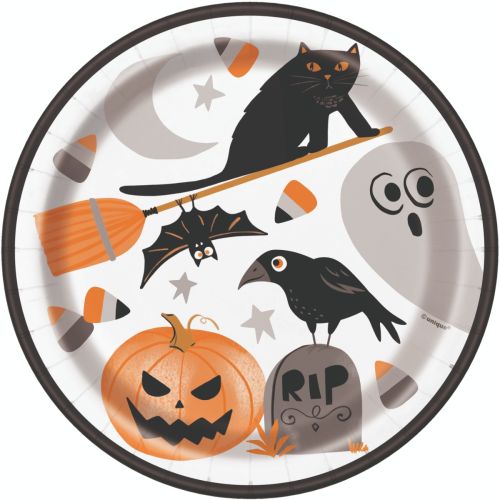 8 x Bats & Boos 9" Paper Plates
