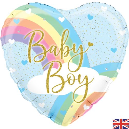 Baby Boy Rainbow Foil Balloon