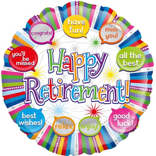 Happy Retirement Messages Foil Balloon