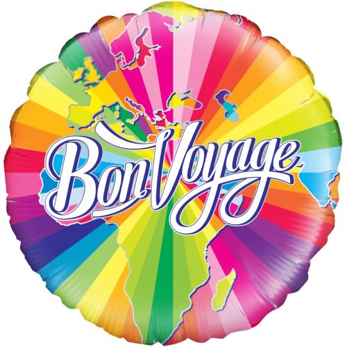 multicoloured Bon Voyage Foil Balloon