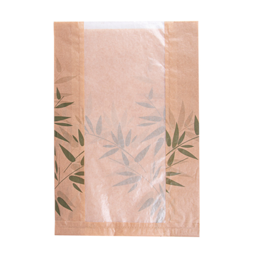 Compostable Gusseted Film Fronted Paper Bread Bags