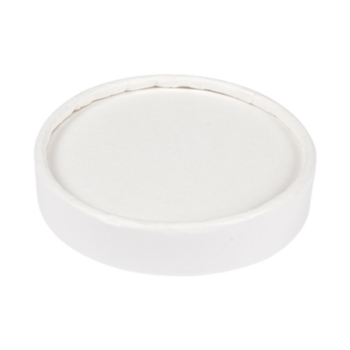 50 x White Card Lids For 4oz Black Ice Cream Tubs