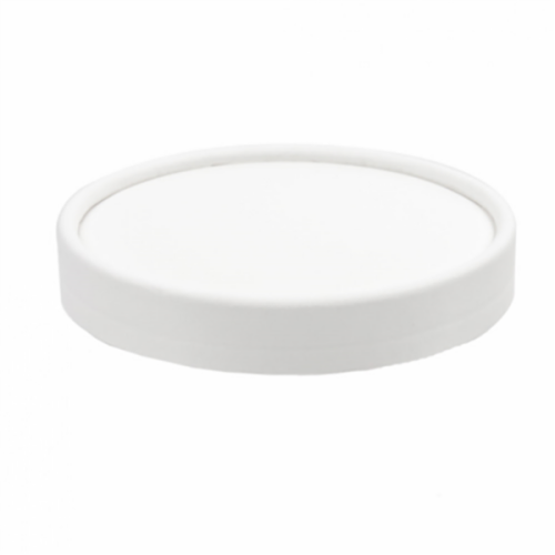 50 x White Card Lids For 5oz Black Ice Cream Tubs