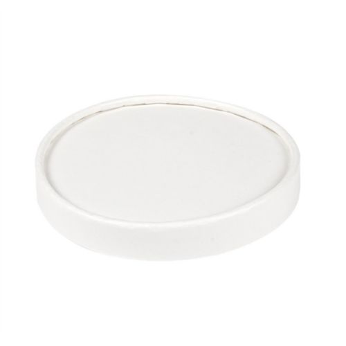 White Lid for Kraft Brown & Black Ice Cream Tubs