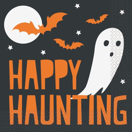 16 x Happy Haunting Paper Lunch Napkins 