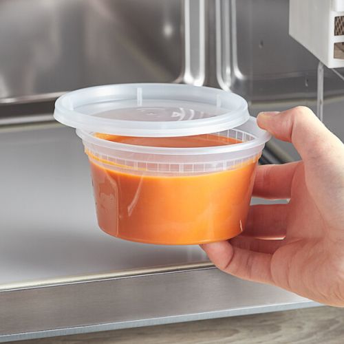 235 12oz Microwavable Round Plastic Containers & Lids
