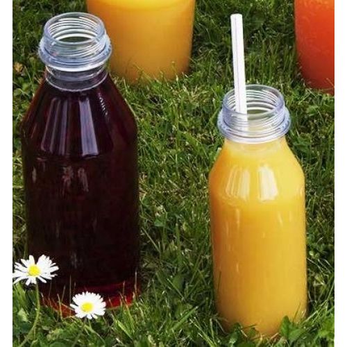 PET Plastic Juice Bottles and Lids