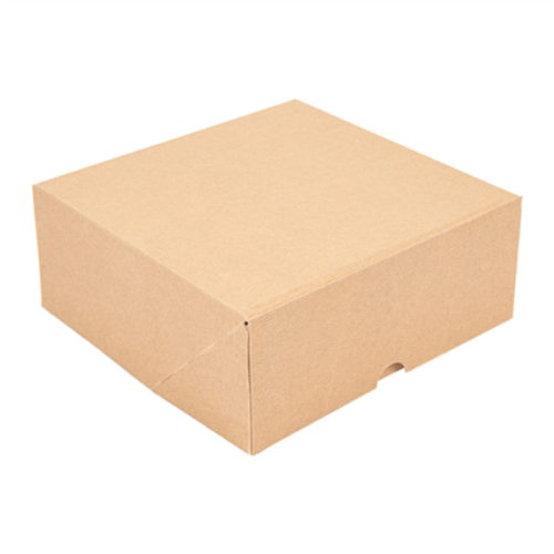 50 x Square Kraft Brown Cake Boxes 