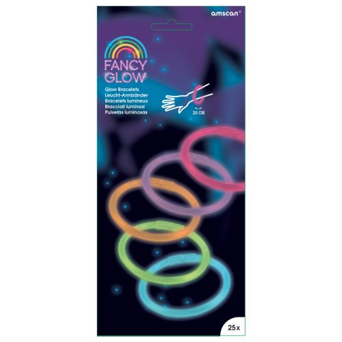 25 x Assorted Glow Bracelets