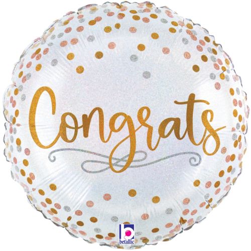 Congrats Confetti Standard Foil Balloon 