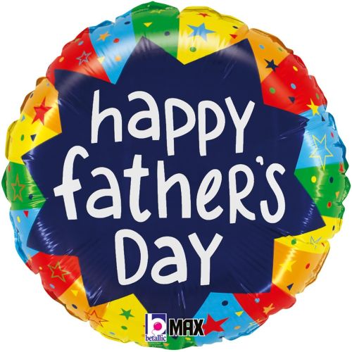 Father's Day Bursting Colours Foil Balloon