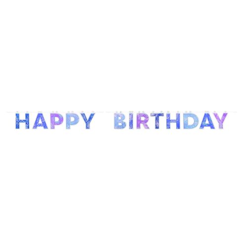 Purple Happy Birthday Cutout Banner 