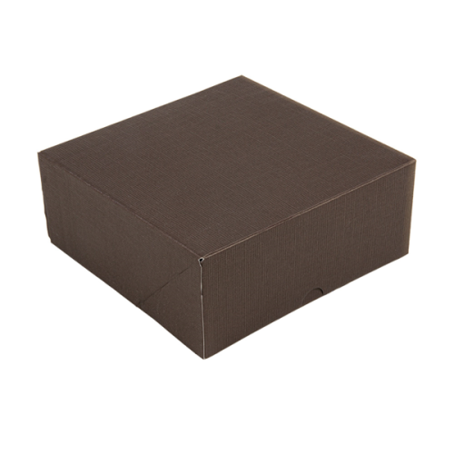 50 x Square Dark Chocolate Cake Boxes 