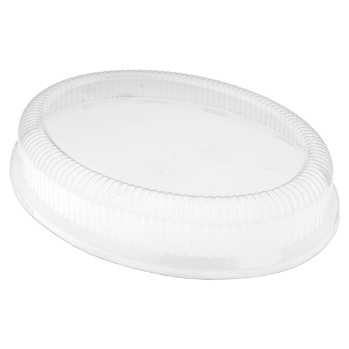 50 x PET Plastic Dome Lid For Oval Bagasse Plate