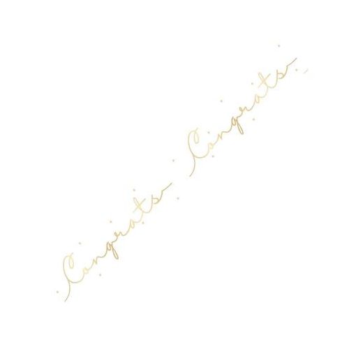 Gold Sparkle Congratulations Foil Banner