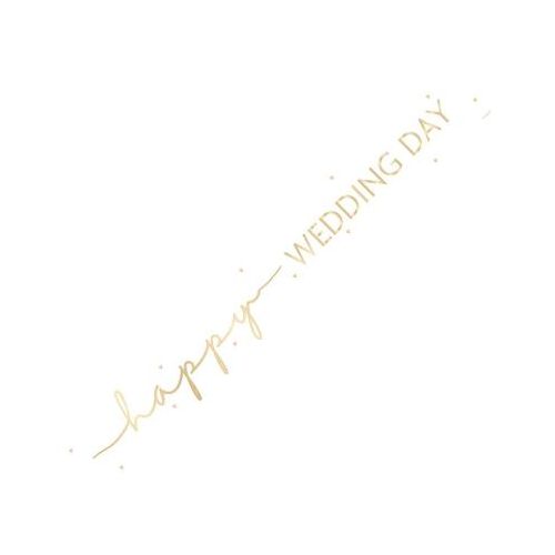 Gold Happy Wedding Day Sparkle Foil Banner 
