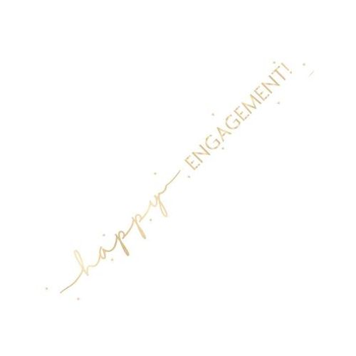 Gold Sparkle Happy Engagement Foil Banner 
